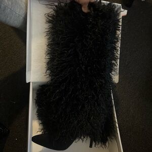 Black Fur Women's Boots